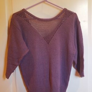 Purple sweater with V back